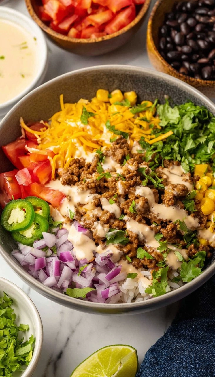 Ground Beef Burrito Bowls