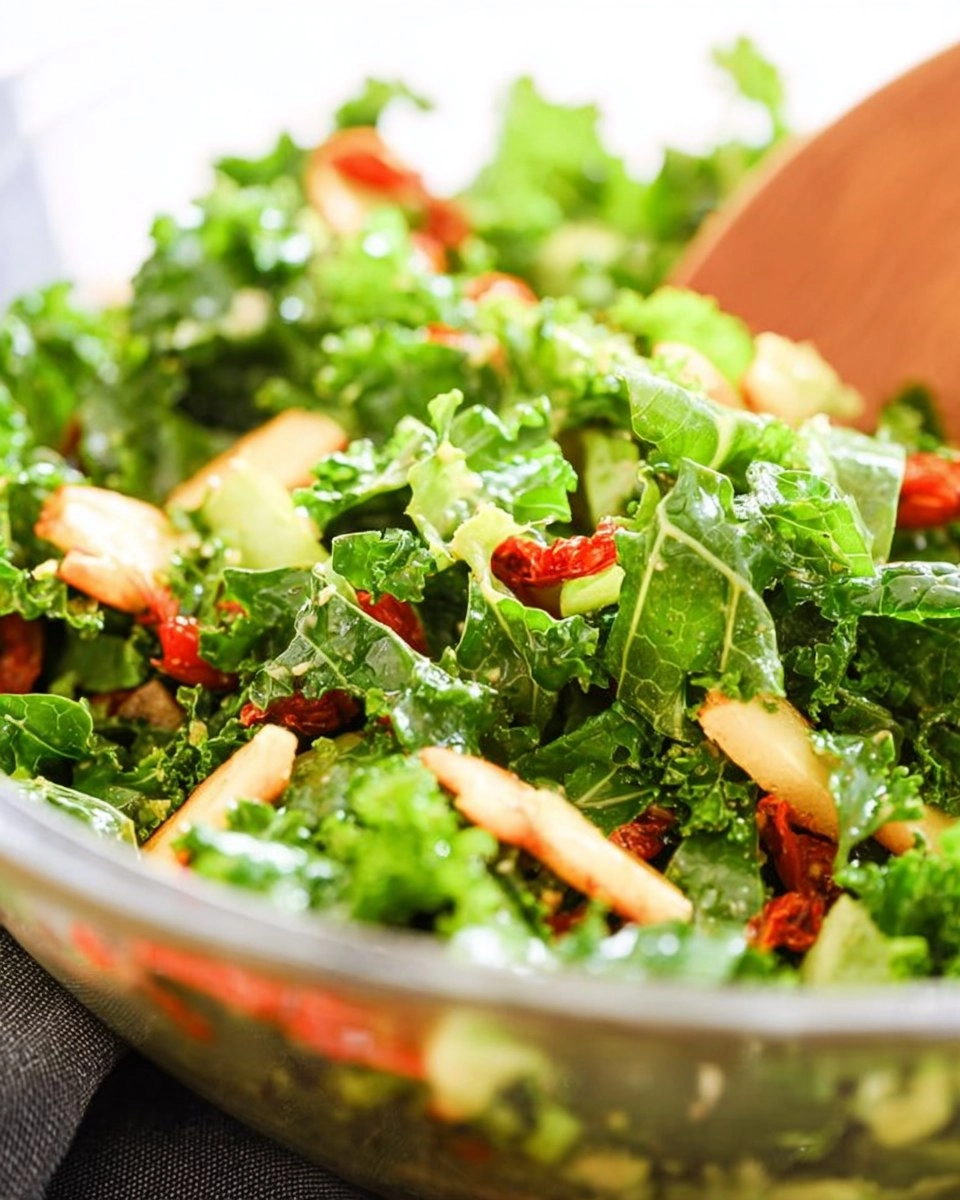 Italian Kale Salad with Sweet Lemon Garlic Vinaigrette
