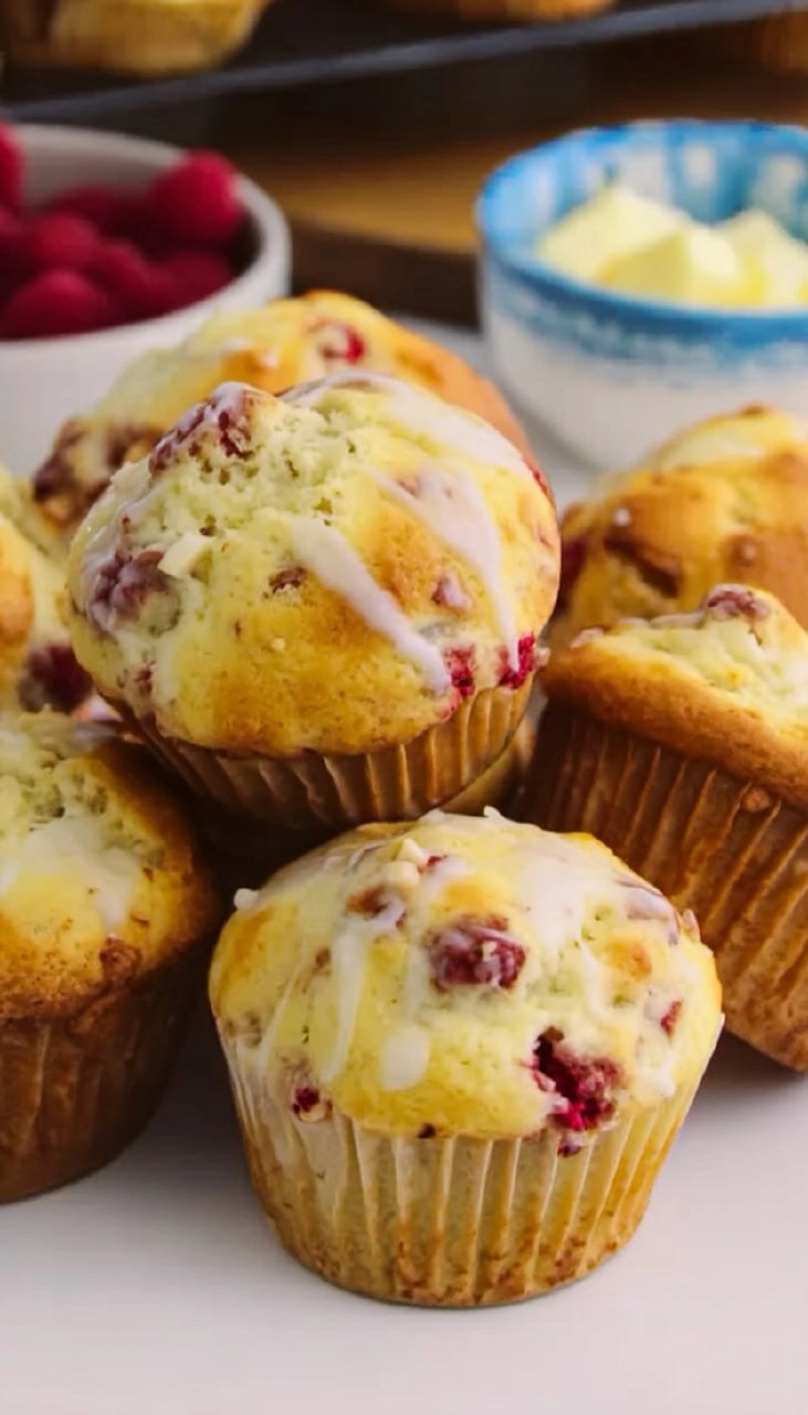 Raspberry White Chocolate Muffins