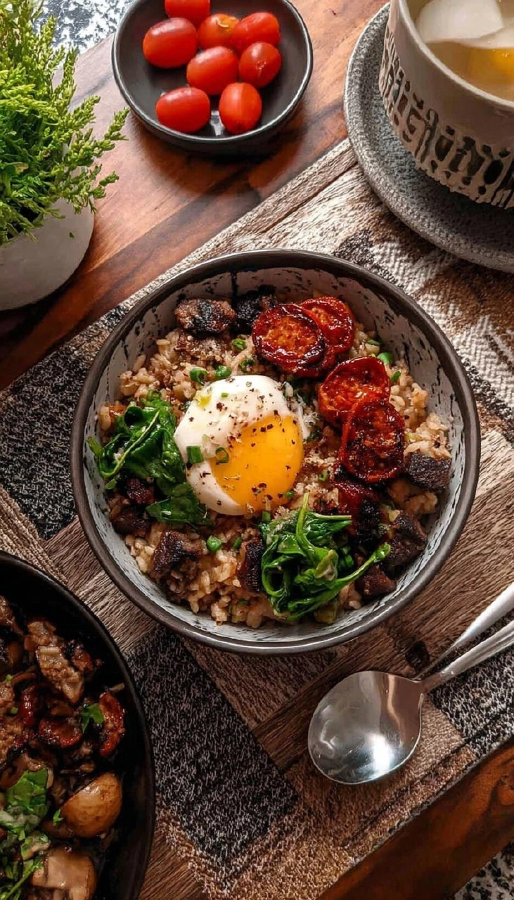 Savory Oatmeal with Sausage