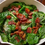 Spinach-Salad-with-Warm-Bacon-Dressing-Recipe