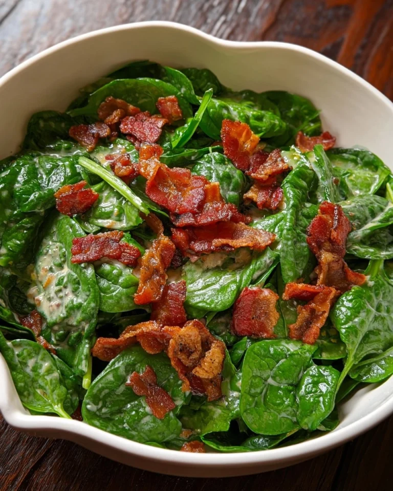 Spinach Salad with Warm Bacon Dressing 1 Spinach-Salad-with-Warm-Bacon-Dressing-Recipe