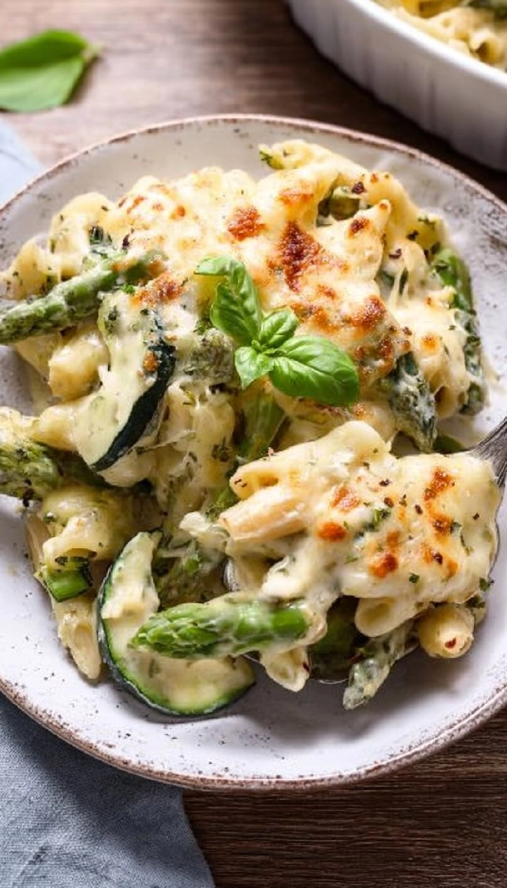 Baked Pasta with Spring Veggies