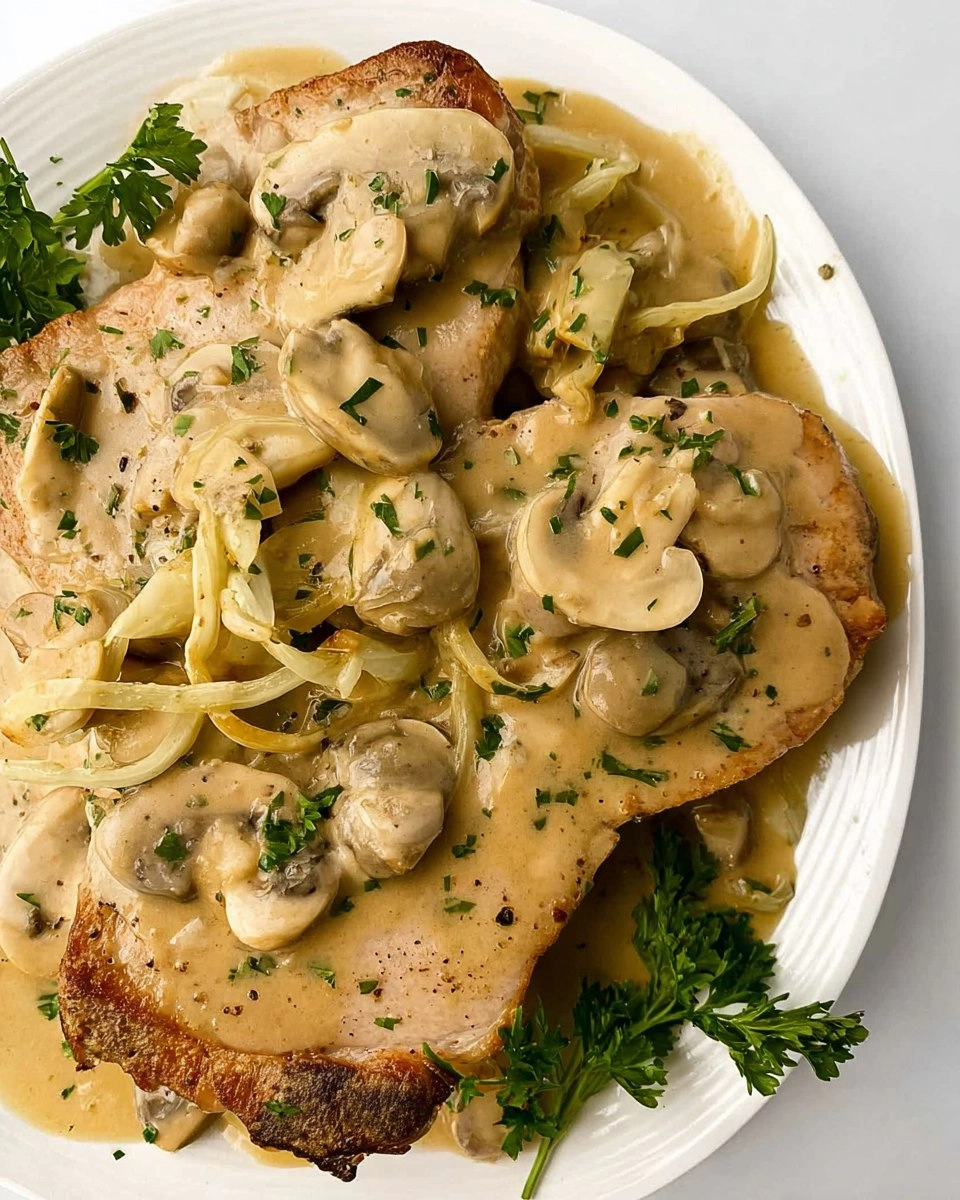 Crock Pot Pork Chops with Mushrooms and Gravy