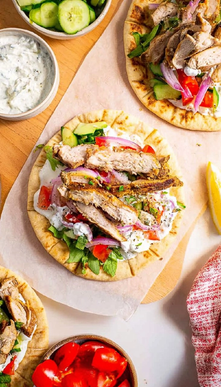 Greek Chicken Gyros