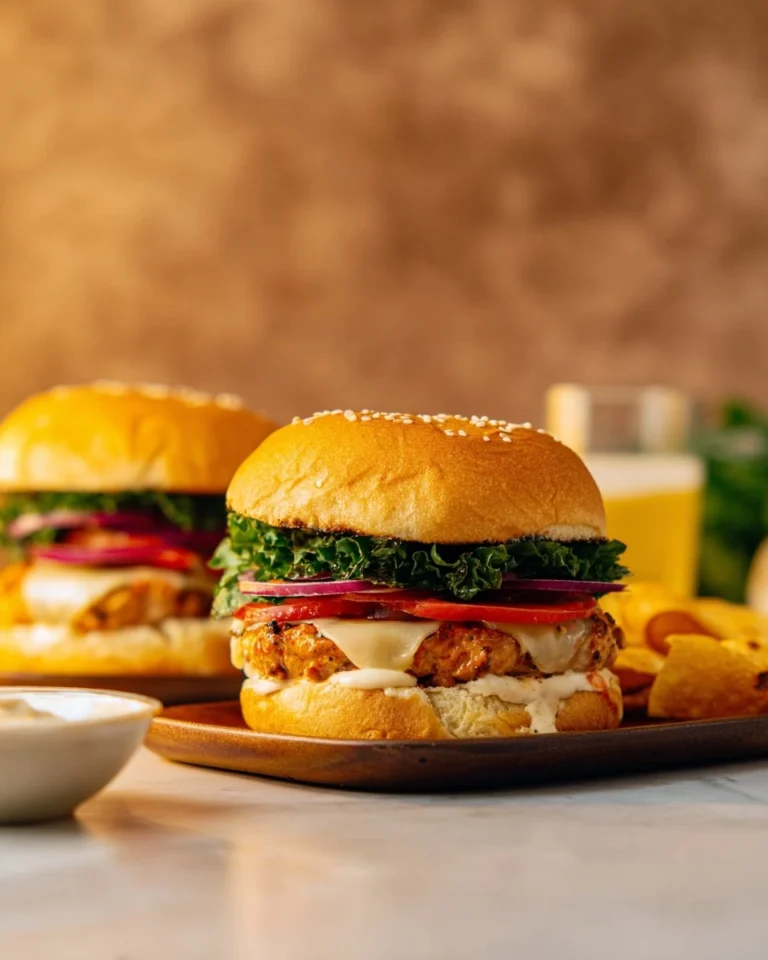 Grilled Buffalo Chicken Burgers 6 Grilled-Buffalo-Chicken-Burgers-Recipe