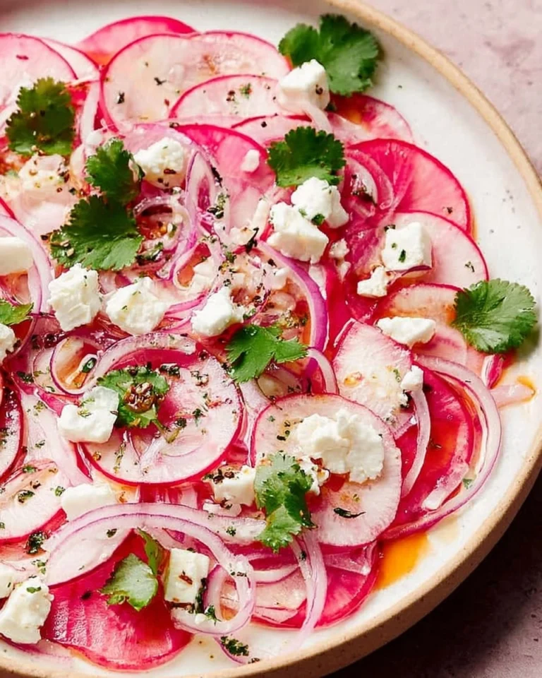 Radish Salad with Red Onion and Feta Cheese 8 Radish-Salad-with-Red-Onion-and-Feta-Cheese-Recipe