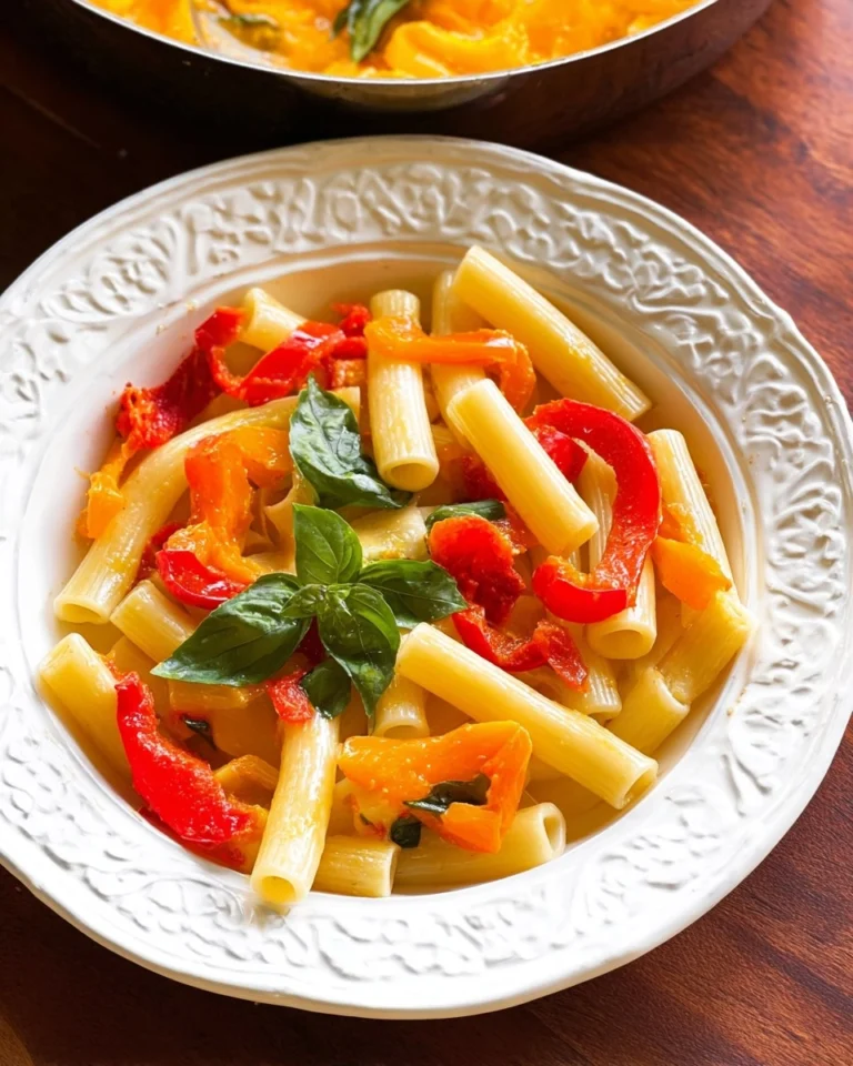 Roasted Bell Pepper Sauce With Garlic, Basil, and Pasta 7 Roasted-Bell-Pepper-Sauce-With-Garlic-Basil-and-Pasta-Recipe