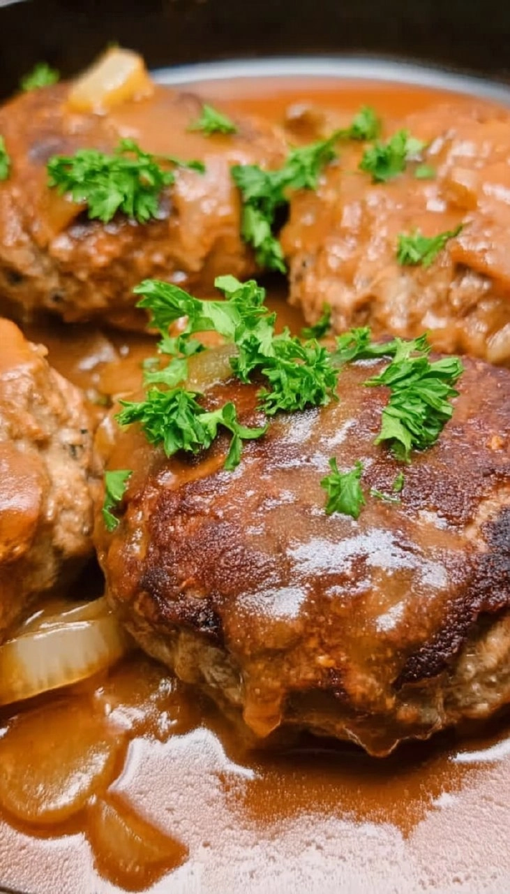 Hamburger Steak with Onion Gravy